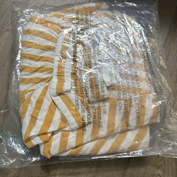 NWT! Anthropologie Yellow/White Striped Celandine Midi Wrap Skirt - Small 🏀 - Picture 6 of 6